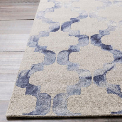 Serafina SRF-2005 Rug by Livabliss in denim, navy, light gray. Made from wool in a unique style.
