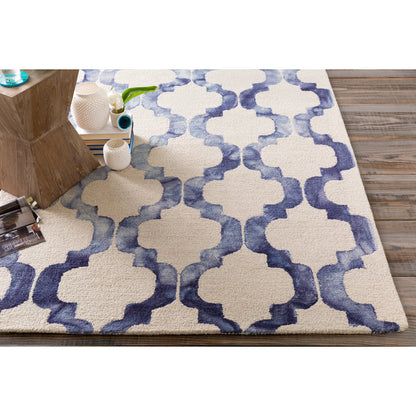 Serafina SRF-2005 Rug by Livabliss in denim, navy, light gray. Made from wool in a unique style.