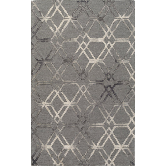 Serafina Rug - 15322 by Surya in gray, cream, charcoal. Made from wool in a unique style.