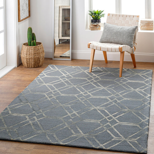 Serafina Rug - 15322 by Surya in gray, cream, charcoal. Made from wool in a unique style.