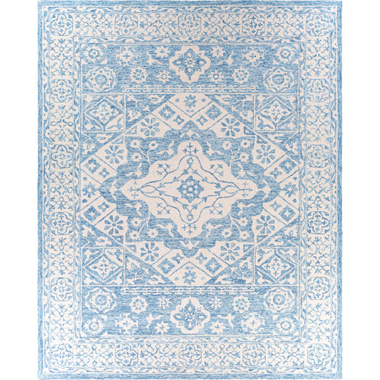 Serafina Rug - 20993 by Livabliss in pale blue, white. Made from wool in a unique style.