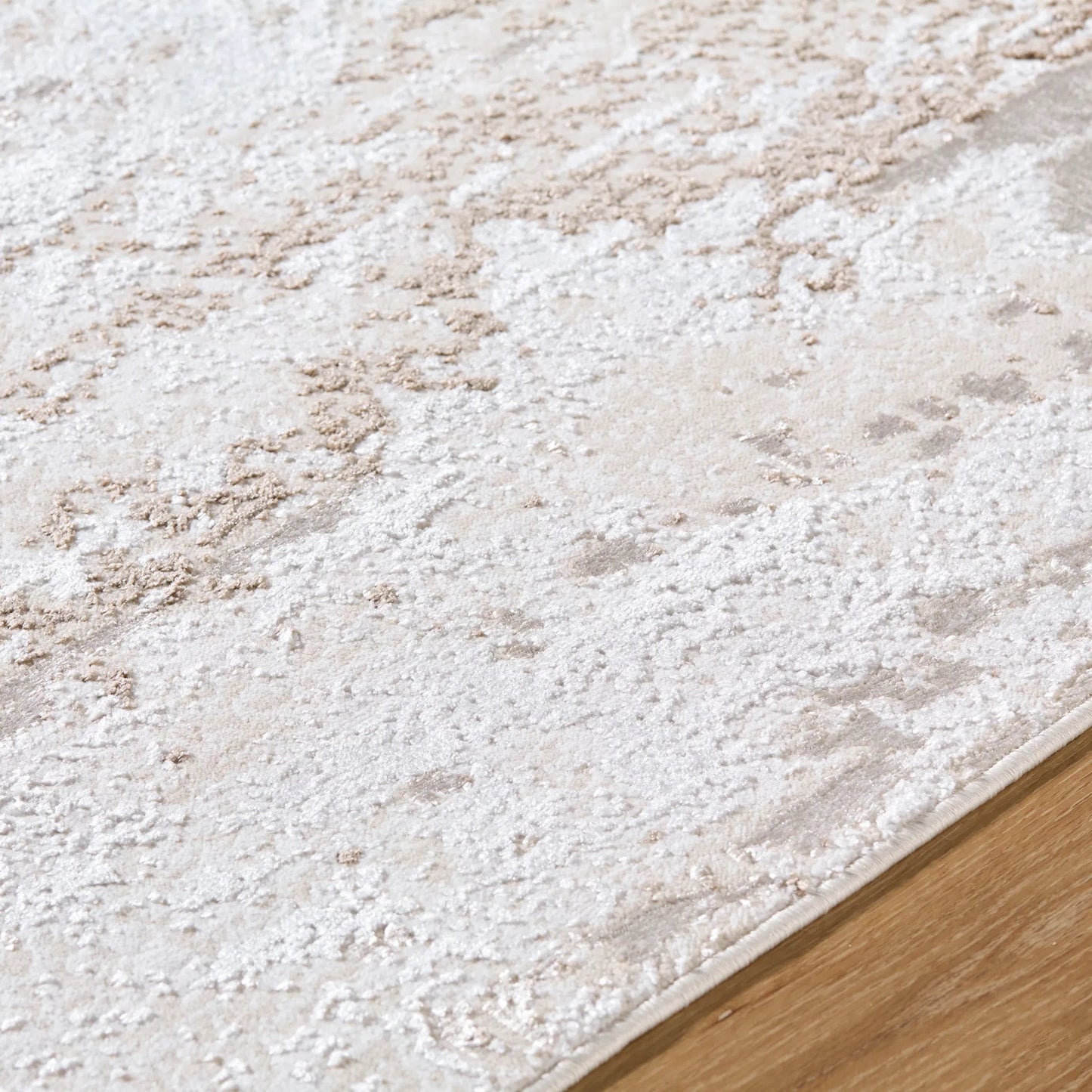 005 SI-2257948,SI-2257949,SI-2257950 | Closeup | Sunrise 537255 Rug by Livabliss in tan, cream, mustard, brown. Made from polyester, polypropylene in a unique style.