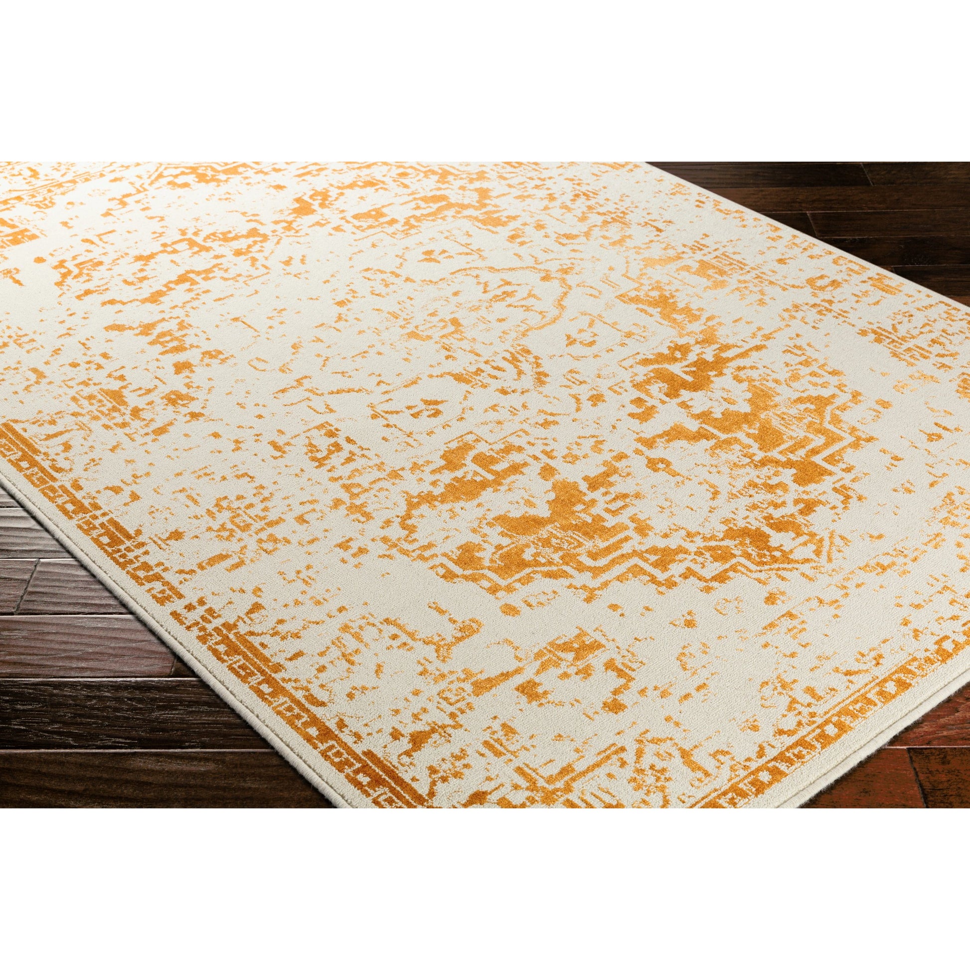 Stretto Rug - 17482 by Livabliss in burnt orange, ivory. Made from 50% polyester, 50% wool in a unique style.