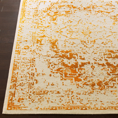 Stretto Rug - 17482 by Livabliss in burnt orange, ivory. Made from 50% polyester, 50% wool in a unique style.