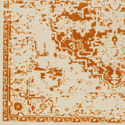 Stretto Rug - 17482 by Livabliss in burnt orange, ivory. Made from 50% polyester, 50% wool in a unique style.