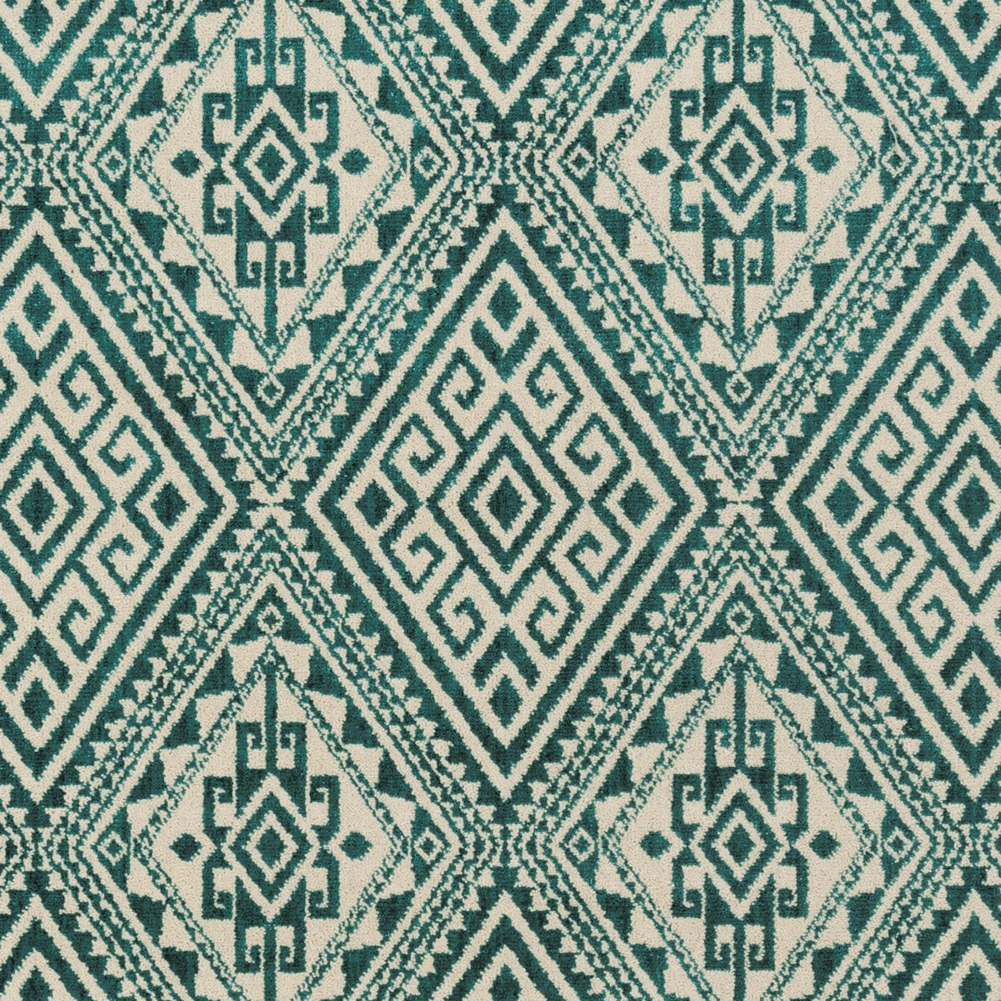 SRO-1022 Rug by Livabliss in teal, ivory. Made from 50% polyester, 50% wool in a unique style.