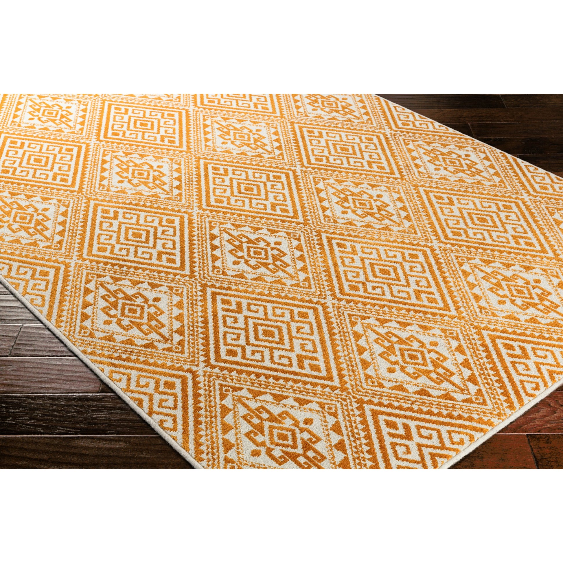Stretto Rug - 17490 by Livabliss in burnt orange, ivory. Made from 50% polyester, 50% wool in a unique style.