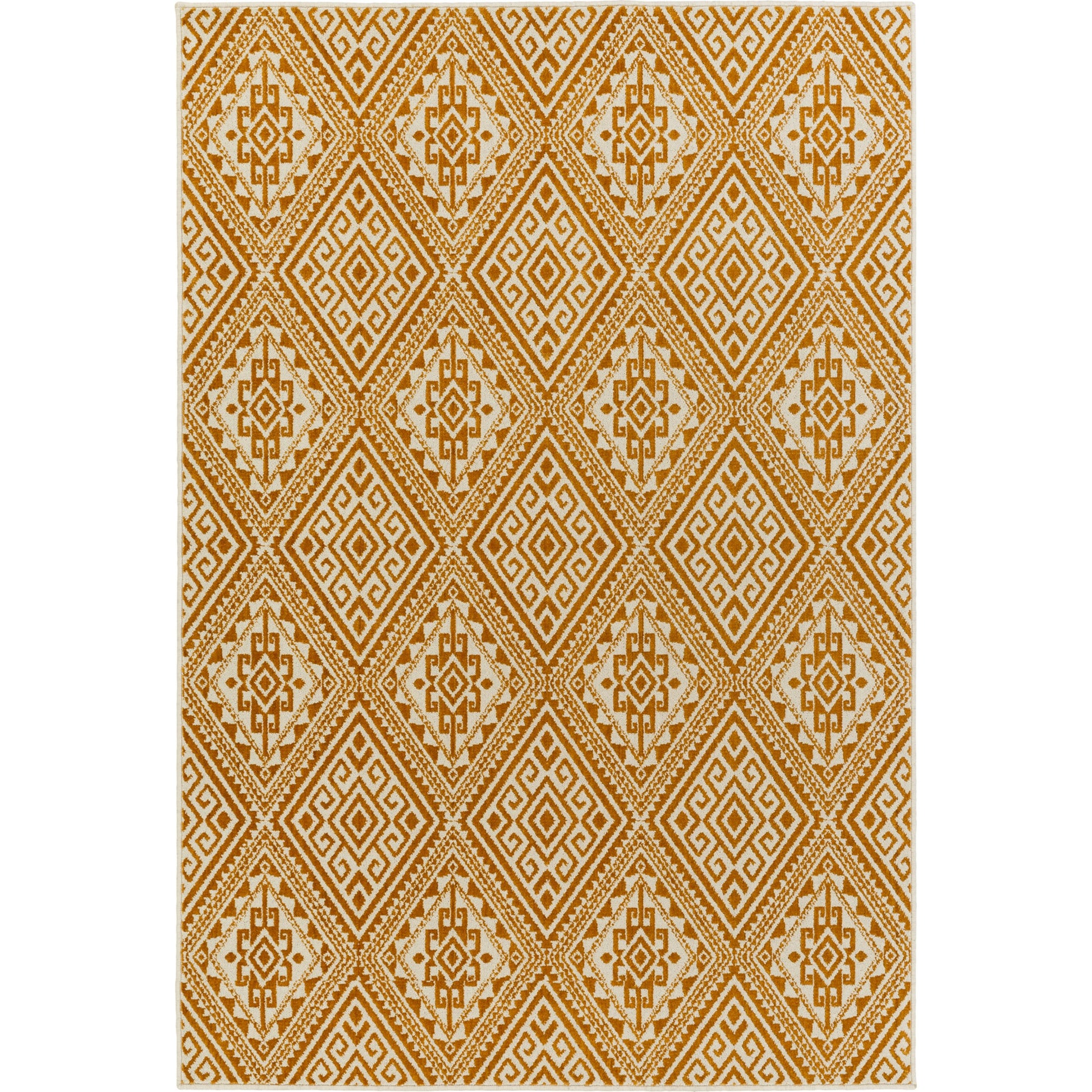 Stretto Rug - 17490 by Livabliss in burnt orange, ivory. Made from 50% polyester, 50% wool in a unique style.