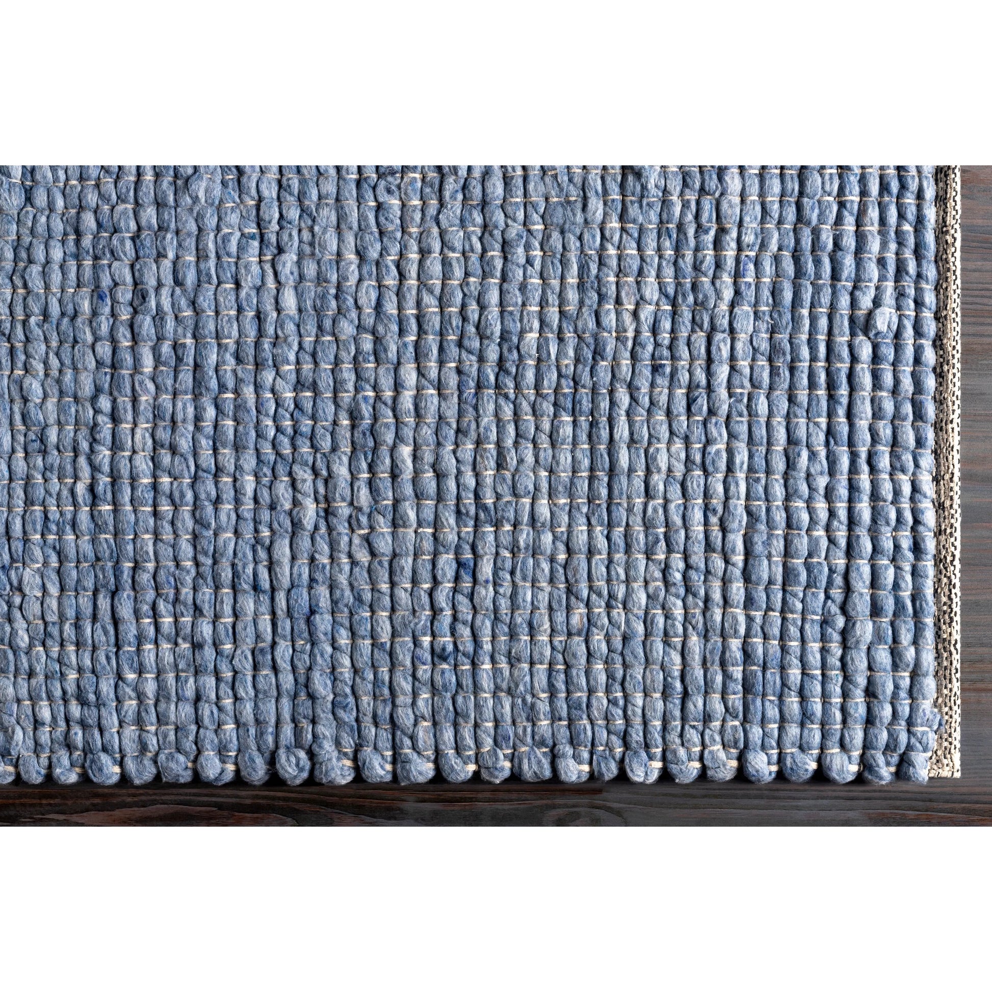 Sierra Rug - 26035 by Livabliss in pale blue, denim, dark blue, black, cream. Made from 60% wool, 20% cotton, 20% polyester in a unique style.