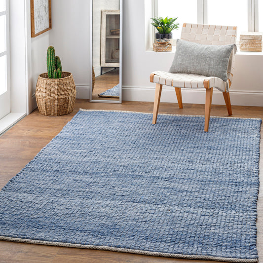 Sierra Rug - 26035 by Livabliss in pale blue, denim. Made from 60% wool, 20% cotton, 20% polyester in a unique style.
