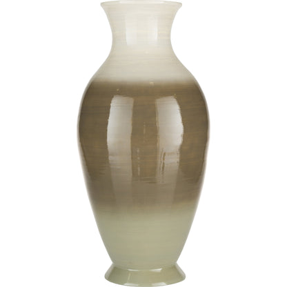 Sausalito Vase by Livabliss in dark blue, emerald, white and lacquered. Made from wood in a coastal style.