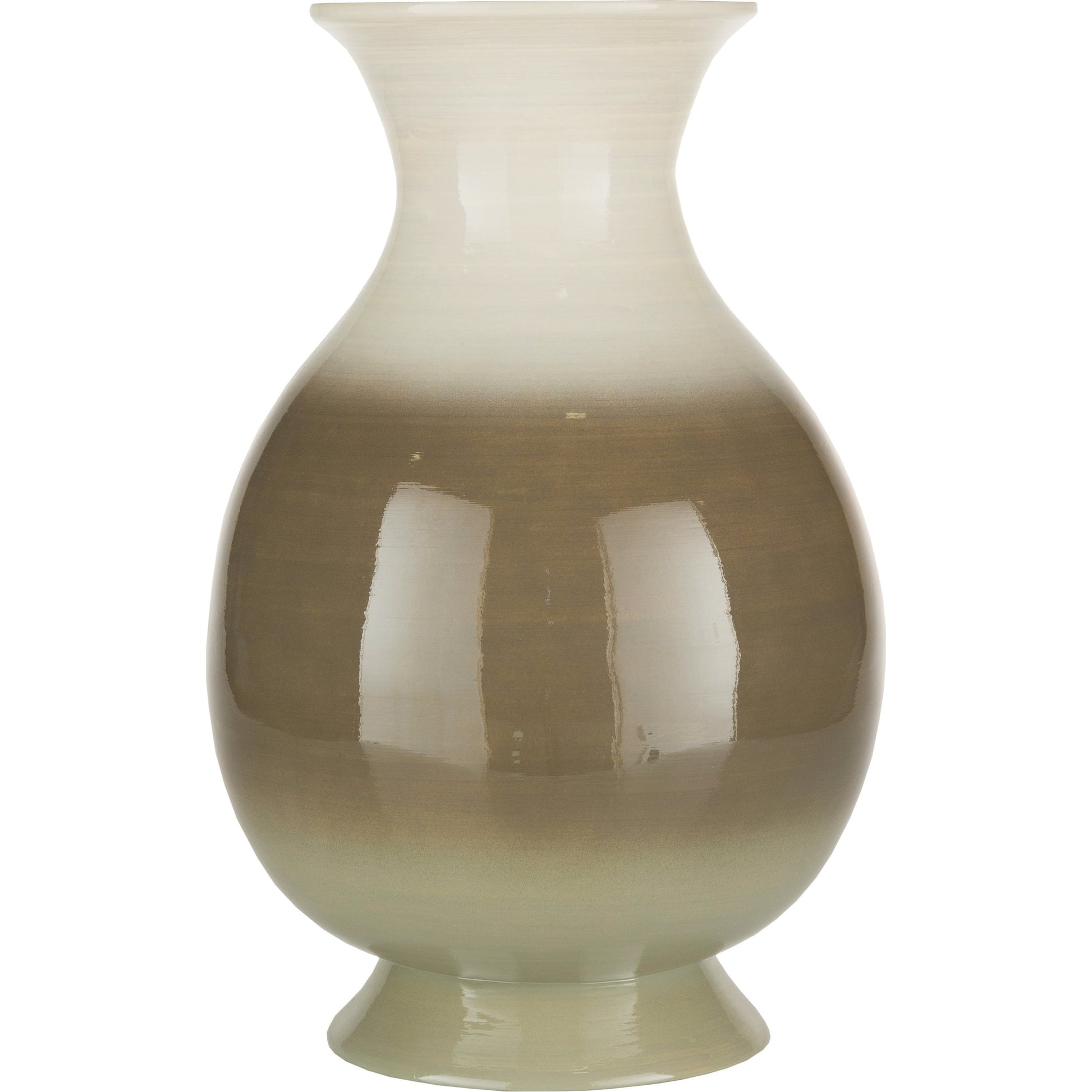 Sausalito Vase by Livabliss in dark blue, emerald, white and lacquered. Made from wood in a coastal style.