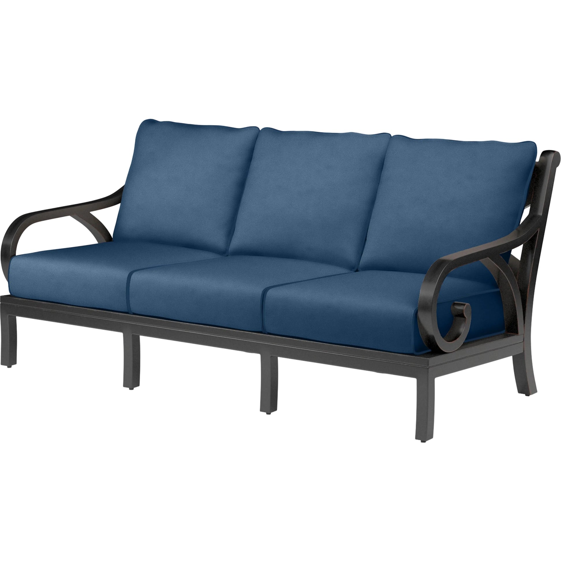 Monterey Outdoor Sofa by Sunset West in browns. Made from aluminum in a cottage & farmhouse style.