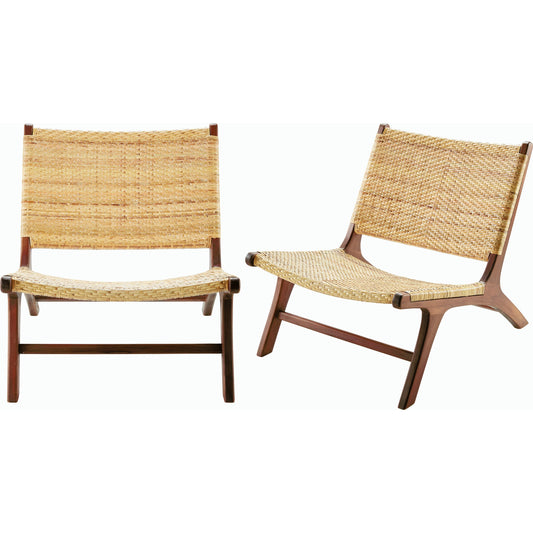 Shisho Accent Chair - 479698 (Set of 2) by Surya in washedlacquered. Made from rattan, teak in a cottage & farmhouse style.