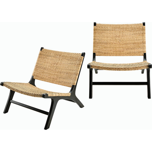 Shisho Accent Chair - 479698 (Set of 2) by Surya in washedlacquered. Made from rattan, teak in a cottage & farmhouse style.