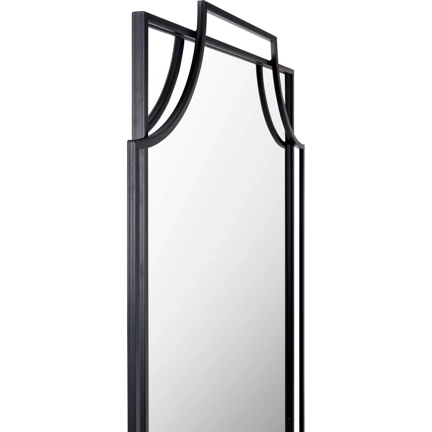002 SI-1971437,SI-1971438 | Closeup | Kassandra Mirror - 33019 by Livabliss in frame: black and matte. Made from frame: metal, substrate: manufactured wood in a modern style.