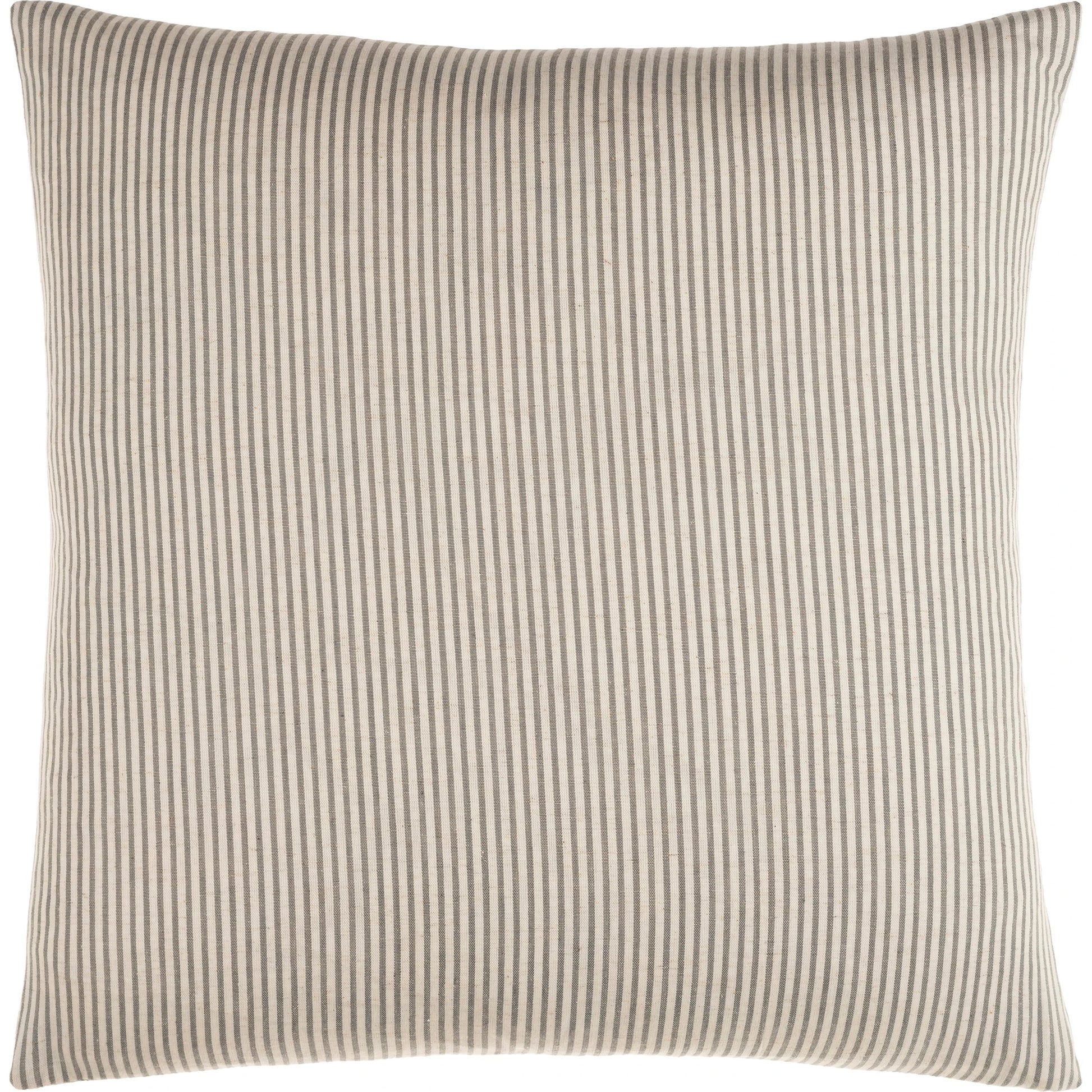 Skinny Stripe Pillow - 12374 by Surya in light beige, charcoal. Made from 85% cotton, 15% flax in a traditional style.