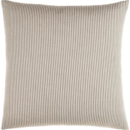 Skinny Stripe Pillow - 12374 by Surya in light beige, charcoal. Made from 85% cotton, 15% flax in a traditional style.