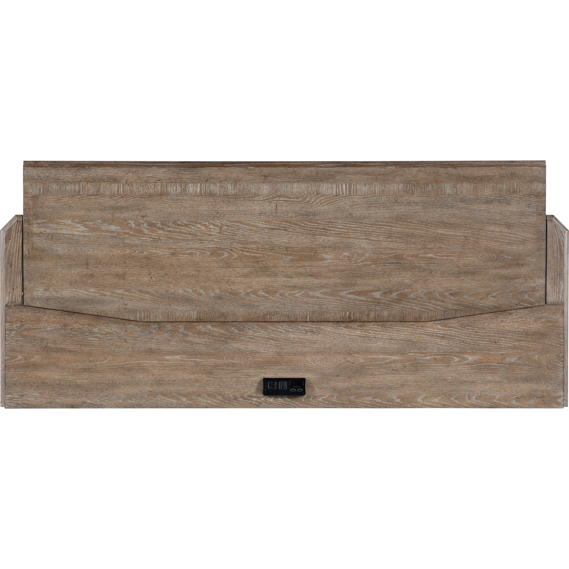Sutter Computer Credenza by Hooker Furniture in claro. Made from cathedral oak veneers in a traditional style.