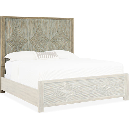 Surfrider Headboard by Hooker Furniture in driftwood. Made from resin in a cottage & farmhouse style.