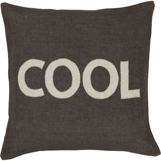 Stencil Pillow - 13263 by Surya in olive, gray. Made from 100% jute in a modern style.
