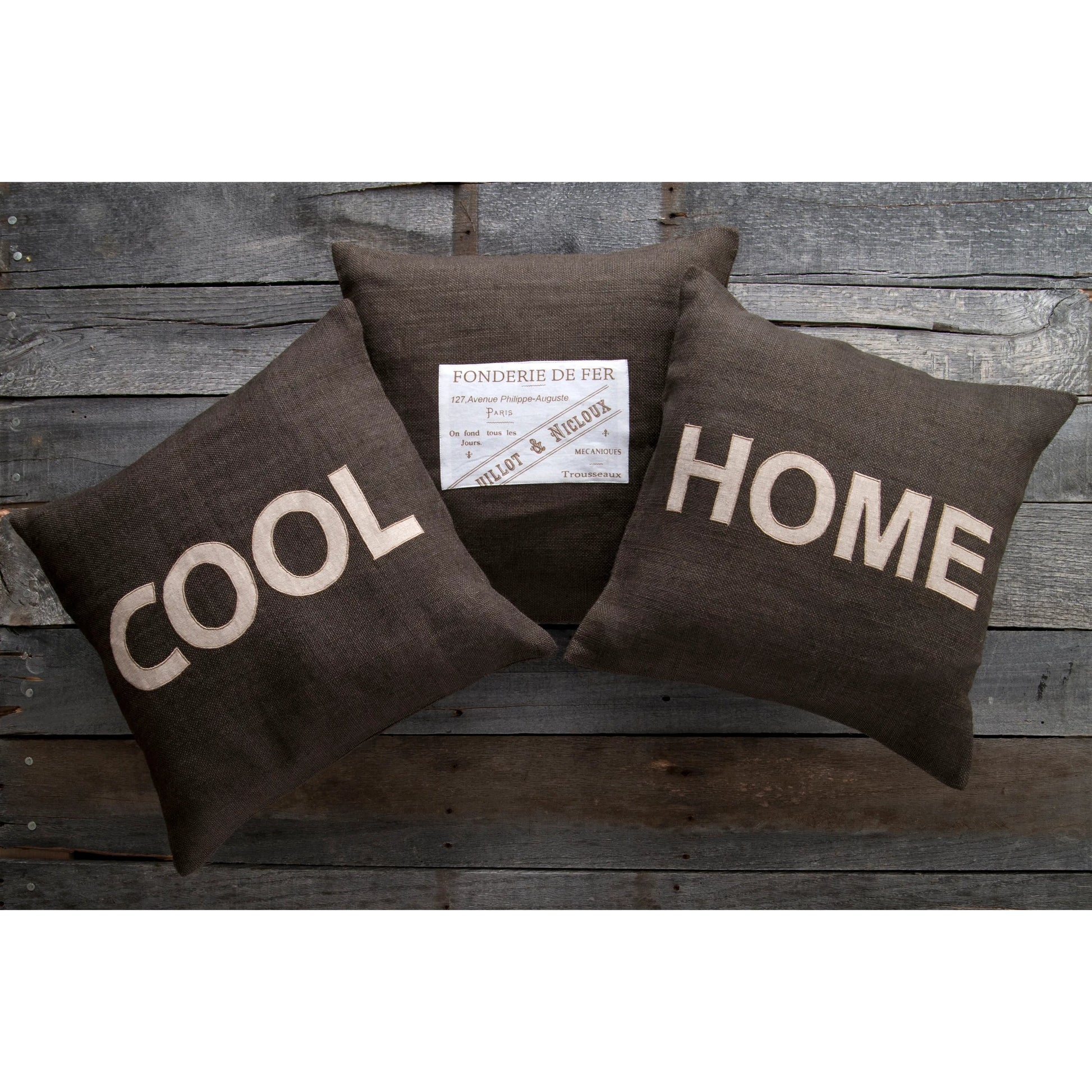 Stencil Pillow - 13263 by Surya in olive, gray. Made from 100% jute in a modern style.