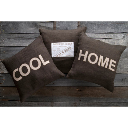 Stencil Pillow - 13263 by Surya in olive, gray. Made from 100% jute in a modern style.