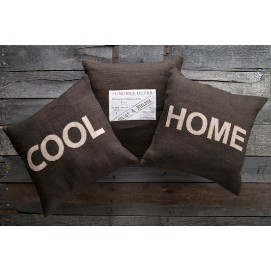 Stencil Pillow - 13263 by Surya in olive, gray. Made from 100% jute in a modern style.