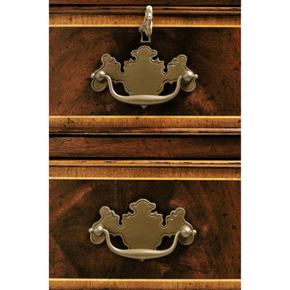 Buckingham Mahogany Bedside Chest of Drawers by Jonathan Charles in brown and medium antique mahogany. Made from mahogany in a traditional style.