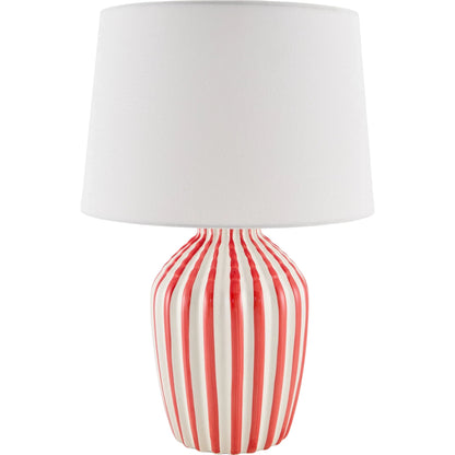 Stratos Accent Table Lamp by Livabliss in metallic, glazed. Made from ceramic, linen, polyester, iron in a modern style.