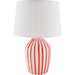 Stratos Accent Table Lamp by Livabliss in metallic, glazed. Made from ceramic, linen, polyester, iron in a modern style.