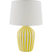 Stratos Accent Table Lamp by Livabliss in metallic, glazed. Made from ceramic, linen, polyester, iron in a modern style.
