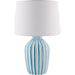 Stratos Accent Table Lamp by Livabliss in metallic, glazed. Made from ceramic, linen, polyester, iron in a modern style.