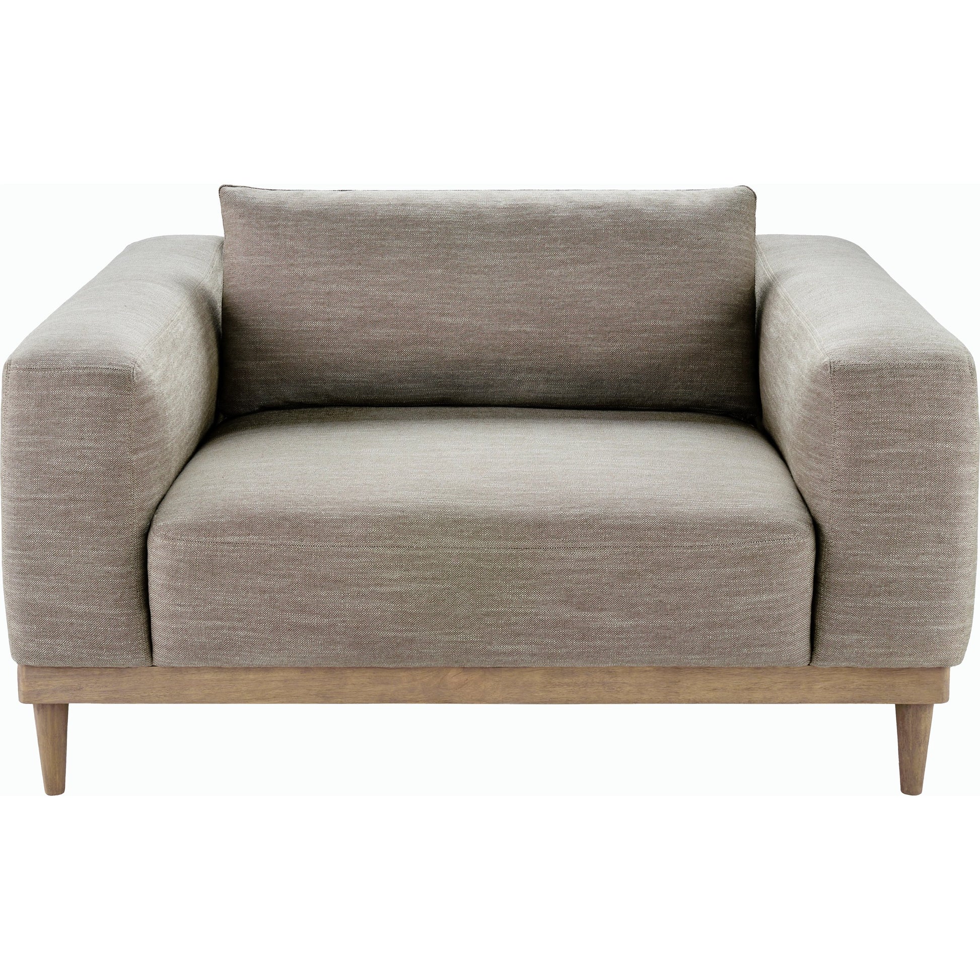 Strattan Armchair - 497503 by Surya in light brown, gray and painted. Made from linen upholstery: linen, rubber wood, polyurethane foam, dacron in a modern style.