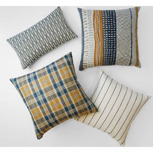 Hoonah Pillow by DV Kap Home in obsidian. Made from 61.48% polyester, 33.30% cotton, 4.90% pcrpoly, 0.32% nylon in a unique style.