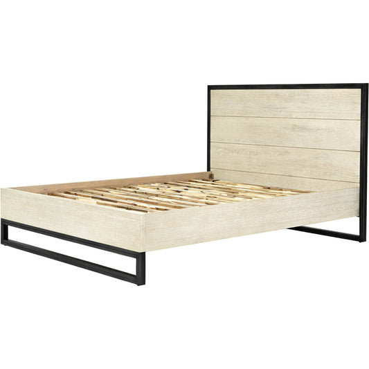 001 SI-2533522 | Primary Silo | Starlight Bed by LH Imports in beige and white washed, dark grey. Made from white oak, metal in a unique style.