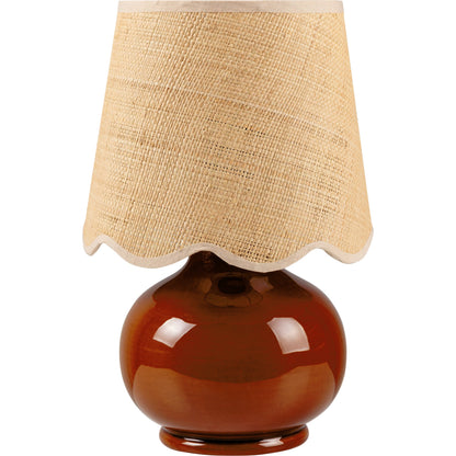Stella Diminuta Indoor/Outdoor Table Lamp by Livabliss in glazed. Made from ceramic, cotton in a cottage & farmhouse style.