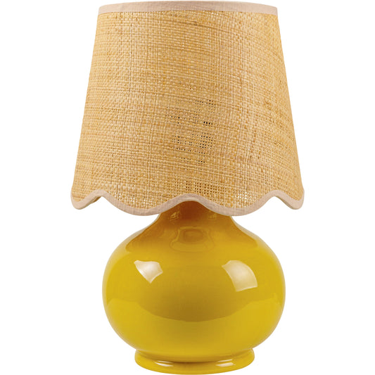 Stella Diminuta Indoor/Outdoor Table Lamp by Livabliss in glazed. Made from ceramic, cotton in a cottage & farmhouse style.