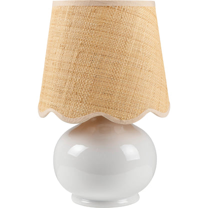 Stella Diminuta Indoor/Outdoor Table Lamp by Livabliss in glazed. Made from ceramic, cotton in a cottage & farmhouse style.