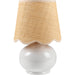 Stella Diminuta Indoor/Outdoor Table Lamp by Livabliss in glazed. Made from ceramic, cotton in a cottage & farmhouse style.