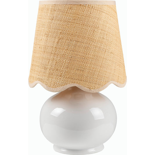 Stella Diminuta Table Lamp by Livabliss in glazed. Made from ceramic, cotton in a cottage & farmhouse style.