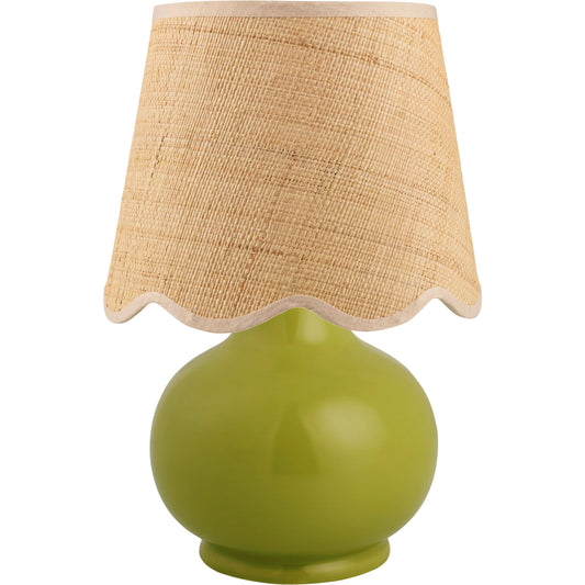 Stella Diminuta Indoor/Outdoor Table Lamp by Livabliss in glazed. Made from ceramic, cotton in a cottage & farmhouse style.