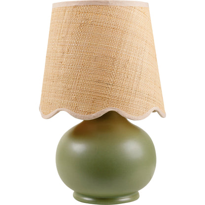 Stella Diminuta Indoor/Outdoor Table Lamp by Livabliss in glazed. Made from ceramic, cotton in a cottage & farmhouse style.