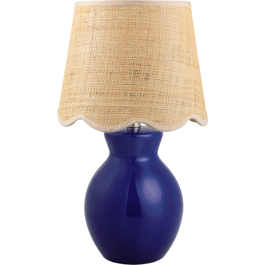 Stella Diminuta Indoor/Outdoor Rattan Table Lamp by Livabliss in glazed. Made from ceramic, cotton in a cottage & farmhouse style.