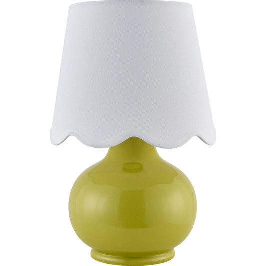 Stella Diminuta Accent Table Lamp by Livabliss in glazed. Made from ceramic, cotton in a unique style.