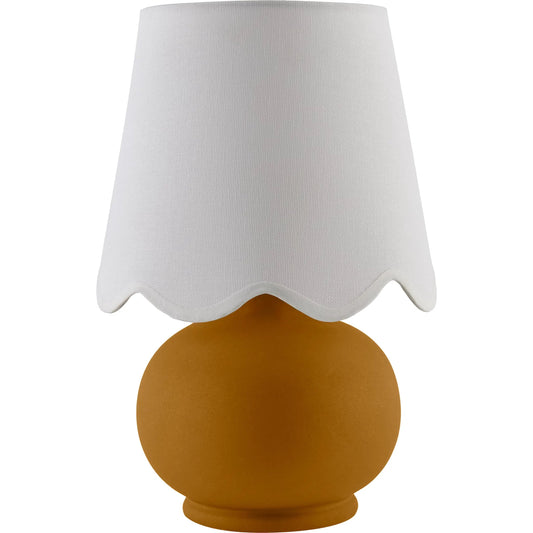 Stella Diminuta Accent Table Lamp by Livabliss in glazed. Made from ceramic, cotton in a unique style.