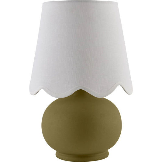 Stella Diminuta Accent Table Lamp by Livabliss in glazed. Made from ceramic, cotton in a unique style.