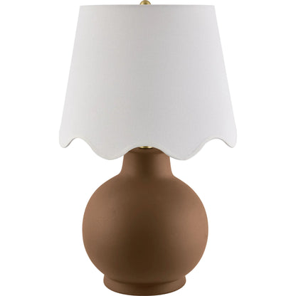 Stella Diminuta Accent Table Lamp with White Shade by Livabliss in painted. Made from ceramic, iron, linen, polyester in a unique style.