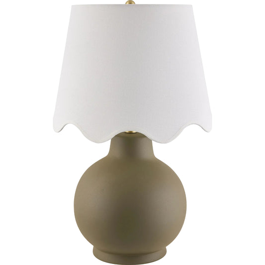 Stella Diminuta Accent Table Lamp with White Shade by Livabliss in painted. Made from ceramic, iron, linen, polyester in a transitional style.