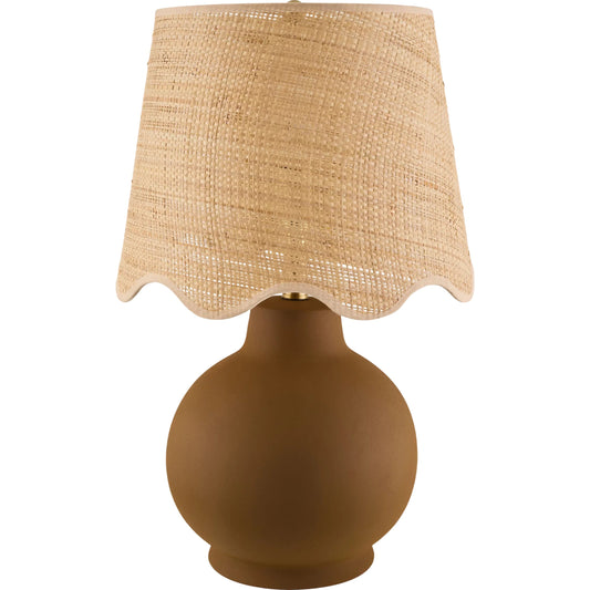Stella Diminuta Accent Table Lamp with Tan Shade by Livabliss in painted. Made from ceramic, iron, linen, polyester in a unique style.